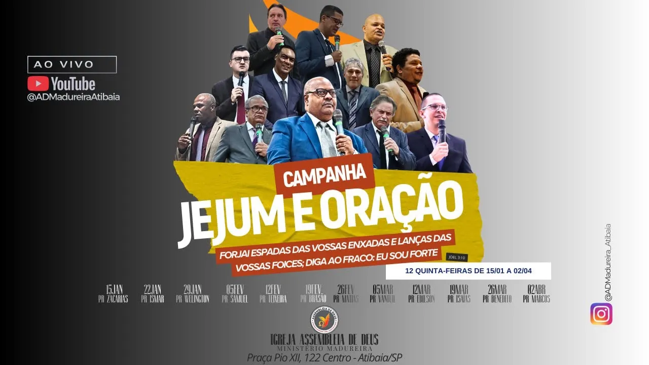🔴 CAMPANHA JEJUM E ORAÇÃO | Continuação da Campanha | Pr. Edilson | Joel 3:10