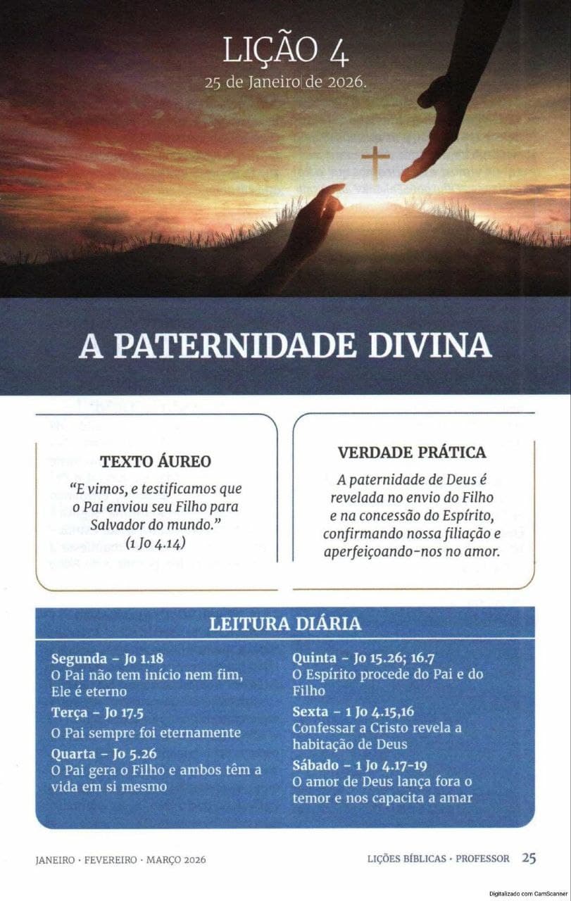 Arte da lição 4 — A Paternidade Divina